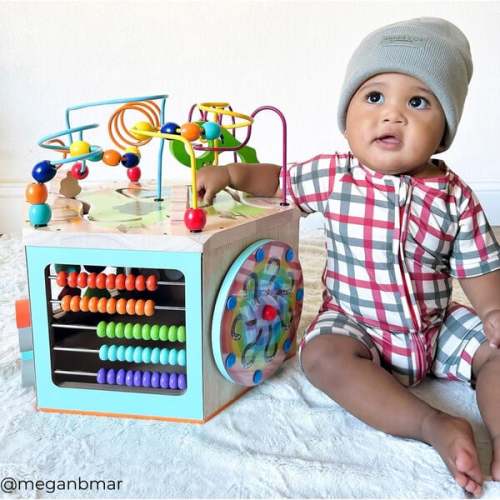 Preschool Play Lab Large Wooden Activity Learning 7-side Cube - Teamson Kids | Maisonette