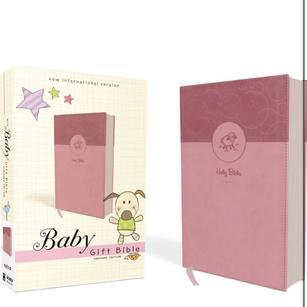 NIV, Baby Gift Bible, Holy Bible, Leathersoft, Pink, Red Letter, Comfort Print: Keepsake Edition
