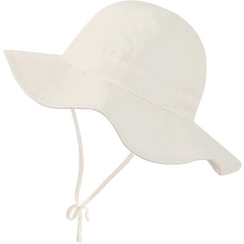Baby Toddler Infant Girls Bucket Sun Hats Protection Beach UPF 50+ Toddler Wide Brim Bucket Summer Hats