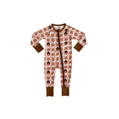 Green Goldendoodle Zipper Romper