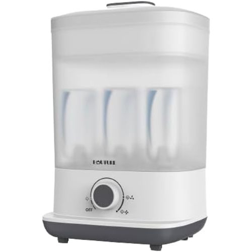 Bottle Sterilizer and Dryer, HAUTURE Baby Bottle Sterilizer | Esterilizador De Biberones, One-Dial Control Electric Steam Bottle Sanitizer for Baby Stuffs, Baby Bottles & Breast Pump Accessories