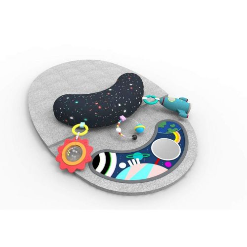Creative Baby Astro Tummy Time Pod, 3 Detachable Developmental Toys, Ultra Cushioned Pillows, Safe And Comfortable