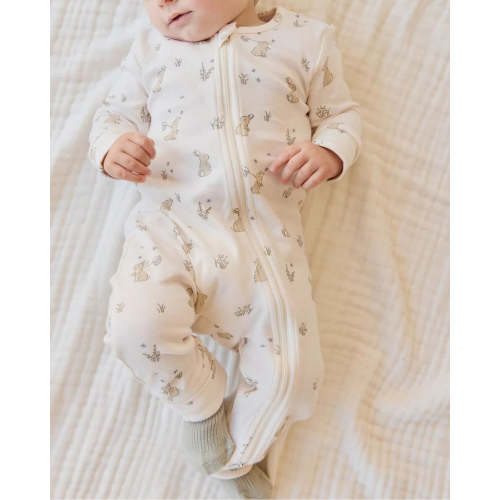 REESE ZIP ONEPIECE 0-3m / lapin jardin