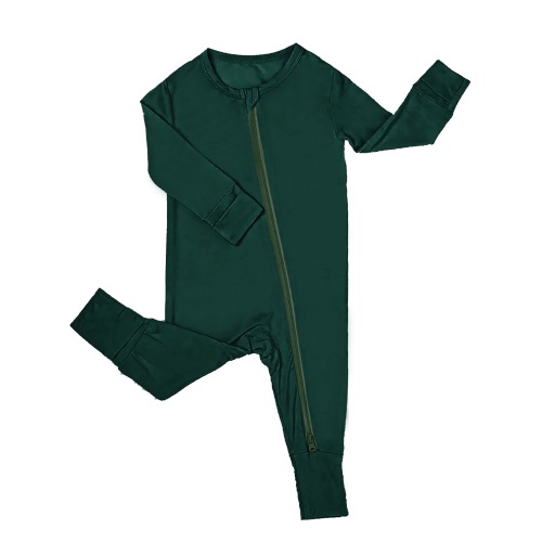 SXIMEE Unisex Baby Bamboo Viscose Pajamas with Mitten Cuffs Boys Girls 2 Way Zip Long Sleeve Sleepers