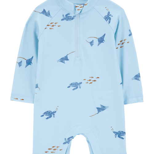 Blue Baby Turtle Rashguard - Blue | Carter’s Oshkosh Canada