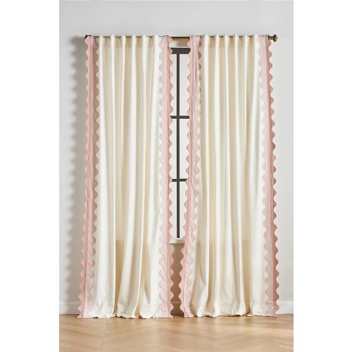 Maeve by Anthropologie Scalloped Cotton Curtain