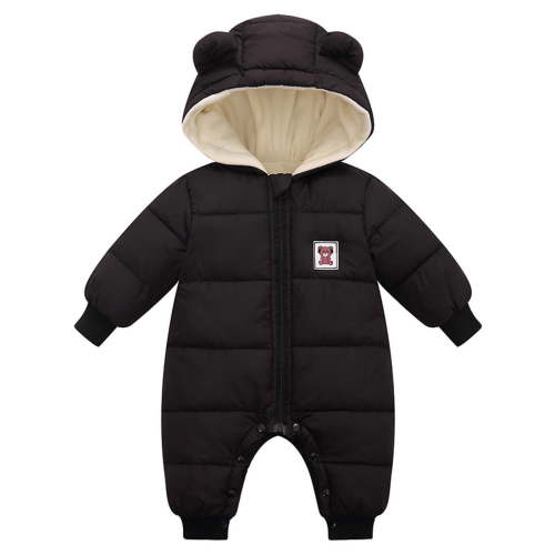Dezsed 0-24Months Newborn Baby Winter Rompers Long Sleeve Baby Girls Boys Clothes Warm Cute Ears Overall Rompers Hooded Jumpsuit With Zipper Clearance