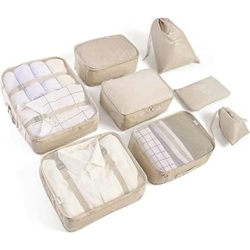8 Set Packing Cubes for Suitcases Travel Luggage Packing Organizers,Travel Accessories Essentials Luggage Organizer with Shoe/Tioletry/Laundry Bag