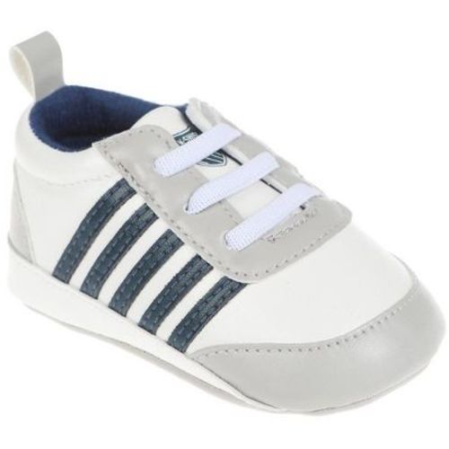 K-Swiss Crib Shoes Infant Baby Boys Shoes - Sneakers and First Walking Shoes for Babies, Grey, 2