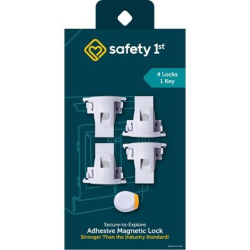 Safety 1st Secure-to-explore Adhesive Magnetic Locks - White - 4ct