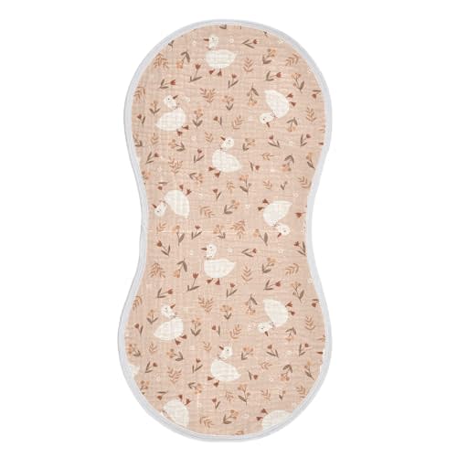xigua Cute Goose Flowers Baby Burp Cloths for Newborn Boys and Girls 2 Pack, Soft & Absorbent Cotton Muslin Baby Burp Cloth, Baby Washcloths, Newborn Towel, Burp Rags