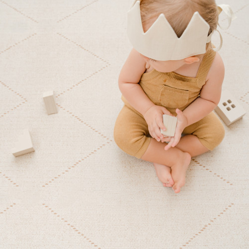 Toddlekind Premium Foam Playmats Tulum Collection - Bone, 4x6