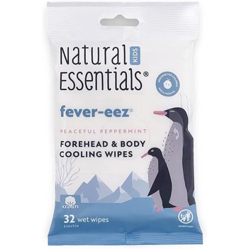 Fever-eez Baby Fever Relief for Kids, Soothing Forehead & Body Wipes for Babies, Provide Immediate Cooling Sensation during Fevers, High Body Temperatures and Hot Flashes