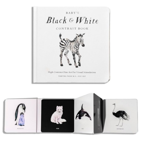 Baby's Black and White Contrast Book: High-Contrast Art for Visual Stimulation at Tummy Time (Our Little Adventures Series)