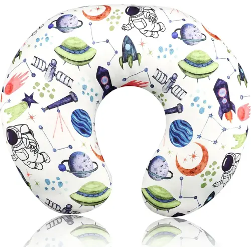 TANOFAR Nursing Pillow Cover Boy, Stretchy Breast Feeding Pillow Covers, Soft & Skin-Friendly, Removable Nursing Support Pillow Slipcover, Space Shuttle
