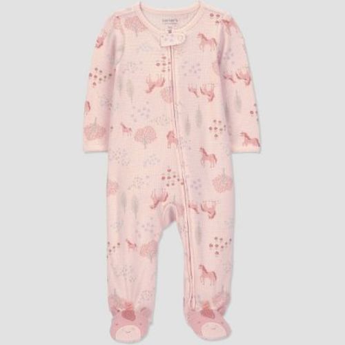 Carter's Just One You® Baby Girls' Scenic Horses Sleep N' Play - Pink 9M