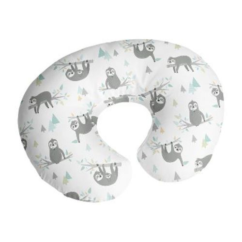 Sweet Jojo Designs Gender Neutral Support Nursing Pillow Cover (pillow Not Included) Sloth Blue Grey And White