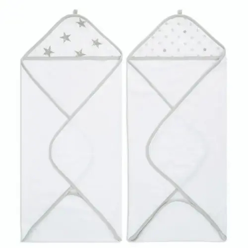 Dusty Cotton Muslin Hooded Towel | aden + anais