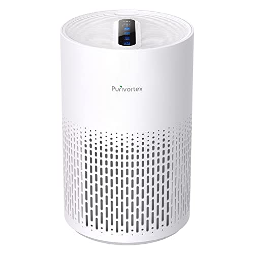 Purivortex Air Purifiers for Home, Covers Up to 880 Sq Ft, PX500 White | Quiet HEPA Filter for Pollen, Smoke, Dust, Pet Dander, Odor, Hair, Ozone Free