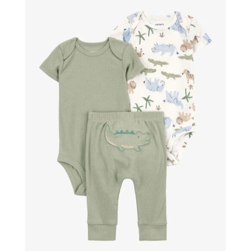 Baby 3-Piece Alligator Little Character Set® - Green/White - Carter's | Carter's