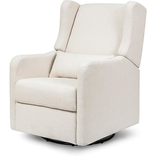 Carter’s Arlo Glider Recliner Nursery Chair - Water & Stain Resistant Glider Rocking Chair for Nursery - GREENGUARD Gold, FSC & Certi-PUR US Certified - Cozy Cream Swivel Rocker Recliner Chair