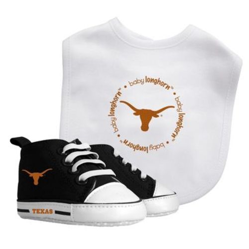 Baby Fanatic 2 Piece Bid And Shoes - Ncaa Texas Longhorns - White Unisex Infant Apparel