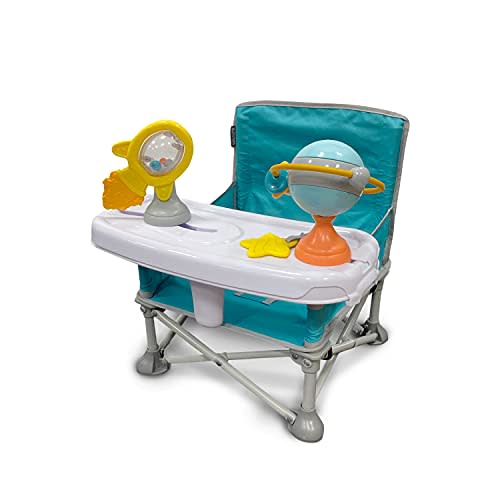 Summer Pop ‘N Sit Eat ‘N Play - Baby Pop Up Chair for Meals and Playtime with Removable Tray and Toys, Portable Booster Folds for Travel