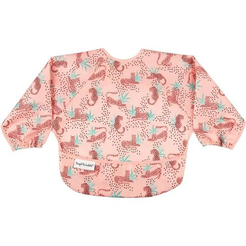 Tiny Twinkle Mess Proof Baby Bib, Small 6-24 Months - Leopard