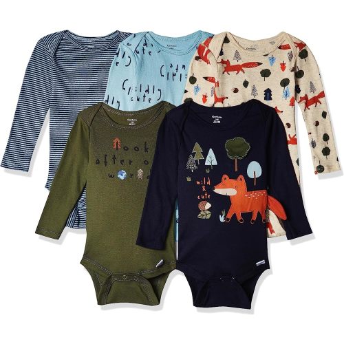 Gerber Baby-Boys 5-Pack Long-Sleeve Onesies Bodysuit