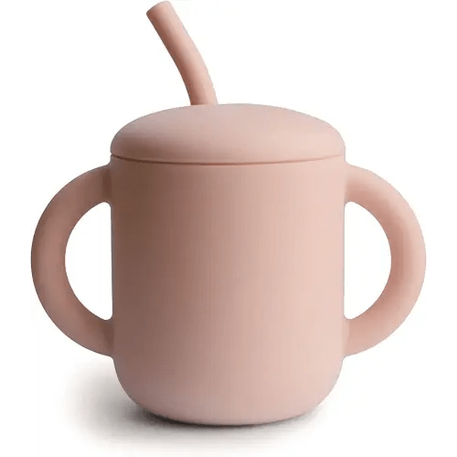 mushie 100% Silicone Training Cup & Straw for Toddlers | 6 Months+ 6 fl oz
