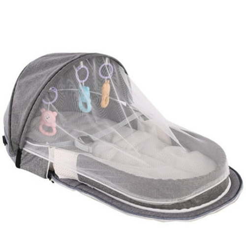Toddler Bed Baby Folding Camping Bed, Baby Folding Crib, Breathable Chair, Folding Travel Basket, Travel Bed, Outdoor Travel Bed Bassinet Baby Essentials
