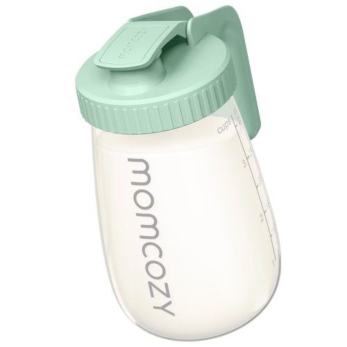 Momcozy Breast Milk Pitcher, Resistant to Heat and Cold Abrupt Temp Swings, 1 Quart Mason Jar