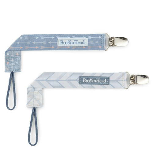 BooginHead Universal Pacifier Clips, Infant Toddler Boys and Girls, Blue Arrows