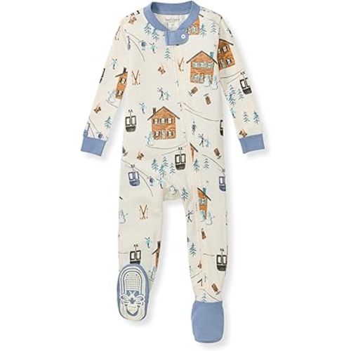 Burt's Bees Baby Boys' One-Piece Non-Slip Snug Fit Footed Pajamas