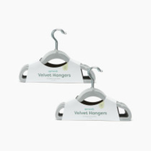 Sprucely Non-Slip Velvet Hangers - Grey, 40