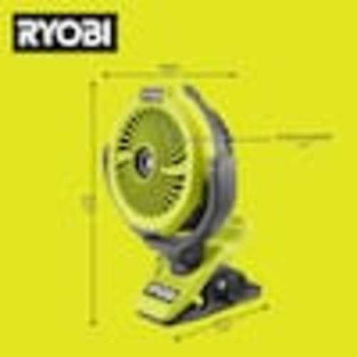 RYOBI USB Lithium Cordless Misting Clamp Fan Kit with USB Lithium 2Ah Battery and Charging Cable FVF55K