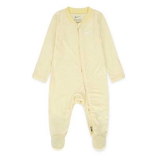 Newborn Baby Nike Striped Footed Coverall