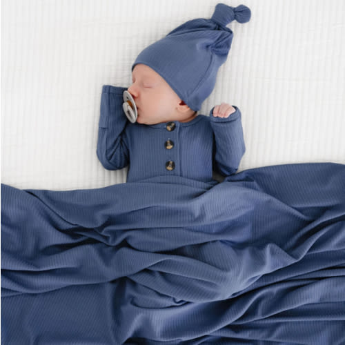 Harrison Ribbed Newborn Hat Bundle (Top + Bottom)