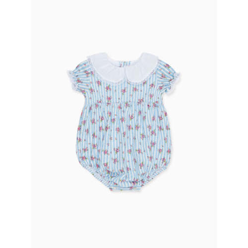 Blue Stripe Marina Baby Girl Romper