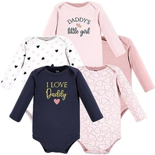 Hudson Baby unisex-baby Cotton Long-sleeve Bodysuits