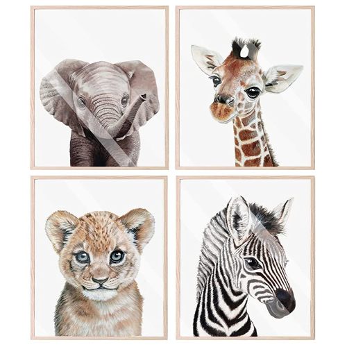 Safari Nursery Decor, Baby Safari Nursery Decor, Nursery Wall Decor, Nursery Safari Decor Nursery, Baby Decor, Jungle Decor, Nursery Wall Art, Baby Wall Decor, Jungle Nursery Decor Set of 4, 8"X10"