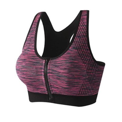 Lolmot Women's Zip Front Sports Bra Wireless Breathable Closure Underwear Active Yoga Running Gym Workout Sports Bras Cozy Bra High Impact Bras