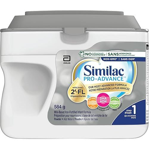 Similac Pro-Advance Step 1, Baby Formula, Our Closest Formula to Breast Milk with 2’-FL, Easy To Digest, 0+ Months, Powder, 584 g