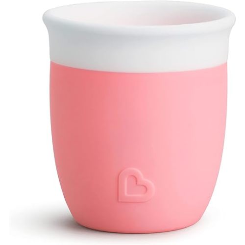 Munchkin® C’est Silicone! Open Training Cup for Babies and Toddlers 4 Months+, 2 Ounce, Coral