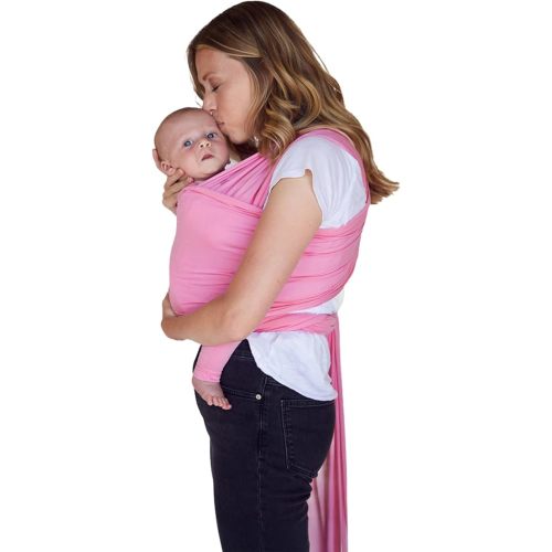 Solly Baby Wrap, Buttery-Soft Baby Carrier Newborn to Toddler 8-25 Lbs., Lightweight & Hands-Free Infant Sling Wrap, Breathable Carrier, Baby Wearing & Postpartum Essential, New Mom Gift, Iconic Pink