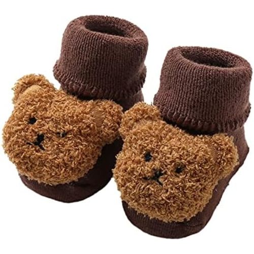 Warm Winter Baby Shoes Cartoon Bear Shape Cute Baby Shoes Baby Soft Sole Shoes Baby Sock Shoes