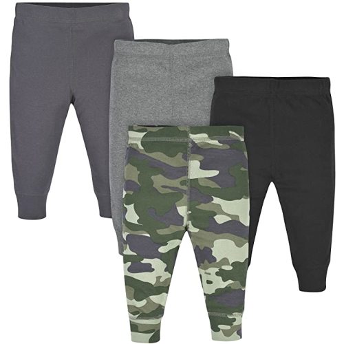 Gerber Baby-Boys Multi-Pack Pants - 3-6 Months - Camo/Gray