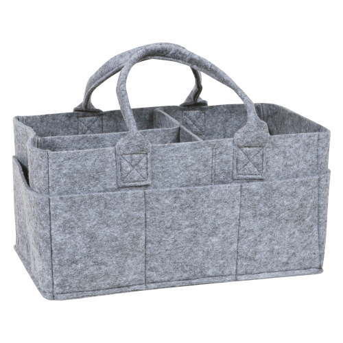 Sammy & Lou Felt Baby Nursery Diaper Storage Caddy, Gray