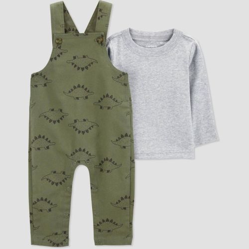 Carter's Just One You®️ Baby Boys' Dino Overalls - Green 9m