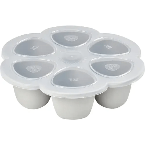 BEABA Multiportions Silicone Baby Food Storage Container, Baby Food Containers, Food Storage Container, Snack Containers, Baby Essentials, 3 oz, Cloud